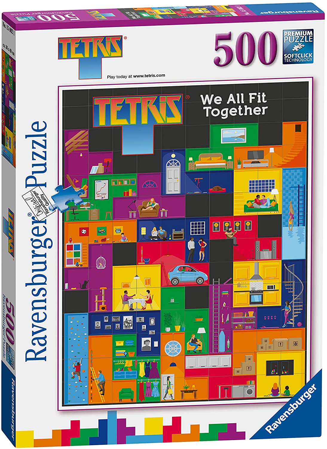Ravensburger Tetris We All Fit Together 500 Piece Puzzle image 0